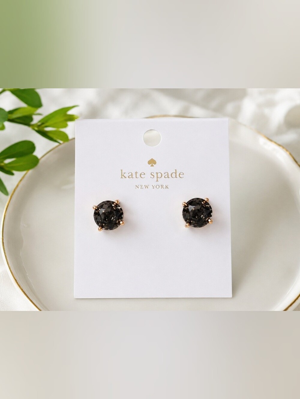 ✨ Kate Spade Black Crystal Stud Earrings ✨